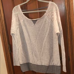 Sweatshirt material long sleeve top